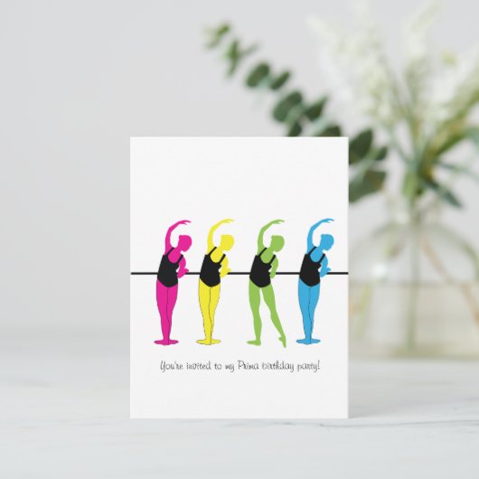 プリマバレリーナ誕生日の招待状 招待状 (スタンド正面)