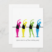 プリマバレリーナ誕生日の招待状 招待状 (正面/裏面)