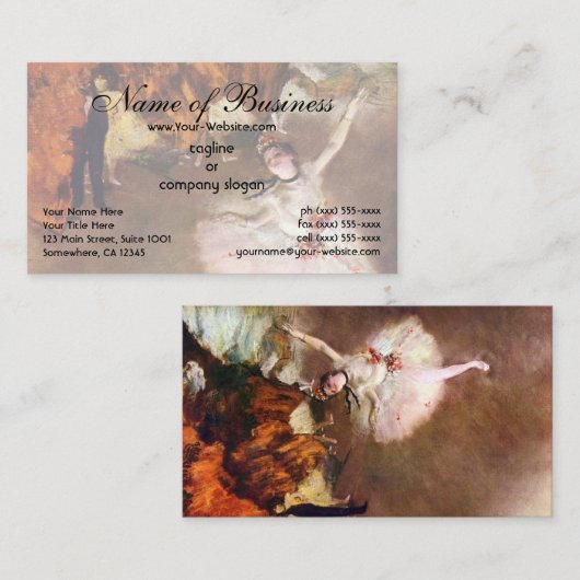 プリマバレリーナ、エドガー・デガスの星 名刺 (正面/裏面)