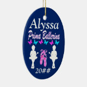 プリマパーソナライズされたバレリーナオーナメント セラミックオーナメント (右)
