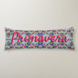 プリマベラフローラ紫ブルーピンク模様 ボディピロー