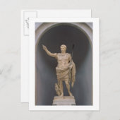 プリマポルタのオーガスタス, c.20 BC (大理石) ポストカード (正面/裏面)