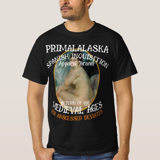 プリマルアラスカ スペイン異端審問 中世 Tシャツ (正面)