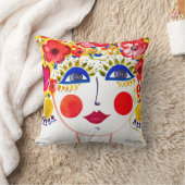 プリマヴェラ – ジプシーガーデンガールコットンピロー クッション (ブランケット)