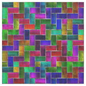 プリマ綿ステンドグラス模様織物 ファブリック (クローズアップ)