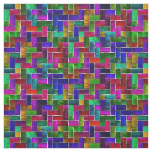 プリマ綿ステンドグラス模様織物 ファブリック (見本)