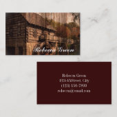 プリミティブなバーンウッドのファームハウスでの結婚式 名刺 (正面/裏面)