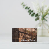 プリミティブなバーンウッドのファームハウスでの結婚式 名刺 (スタンド正面)