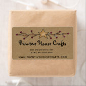 プリミティブな星とバラのクラフト出荷ラベル ラベル (インサイチュ)