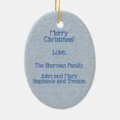 プリミティブな雪だるま セラミックオーナメント (裏面)