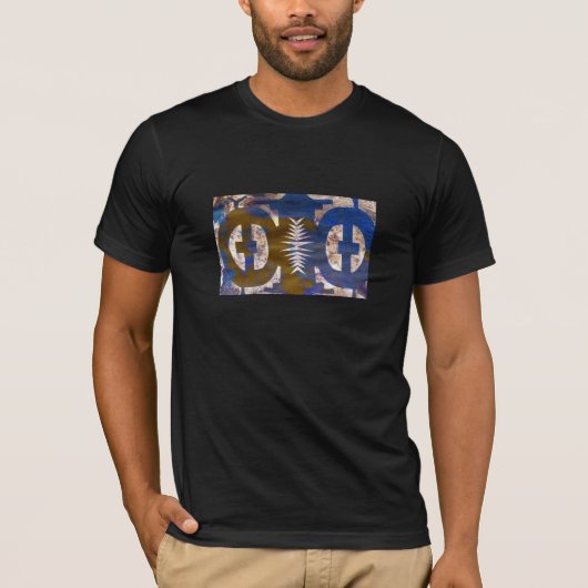 プリミティブ星座抽象幾何学 Tシャツ (正面)