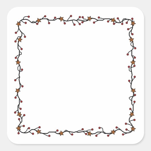 プリミティブ スターズ、ベリーズ & ツウィグス スクエア リース スクエアシール (正面)