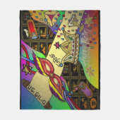 プリムエスターお祝いアートプリントフリースブランケット フリースブランケット (正面)