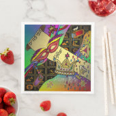 プリムエスターお祝いアートプリントペーパーナプキン (インサイチュ)