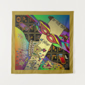 プリムエスターお祝いダークアートプリントタペストリー タペストリー (正面(横))