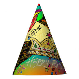 プリムエスターお祝いダークアートプリント パーティーハット