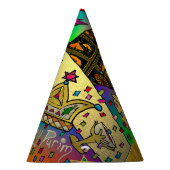 プリムエスターお祝いダークアートプリント パーティーハット (右)