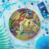 プリムエスターお祝いライトアートプリント ペーパープレート (パーティー)