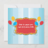 プリムカーニバルパーティの招待状ポスター 招待状 (裏面)