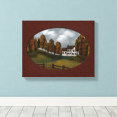 プリムサルトボックスハウスヒルズアンドツリーズビューティフル キャンバスプリント (インサイチュ (ウッドフロア))