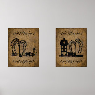 プリムサルトボックスハウスヤナギの木と羊