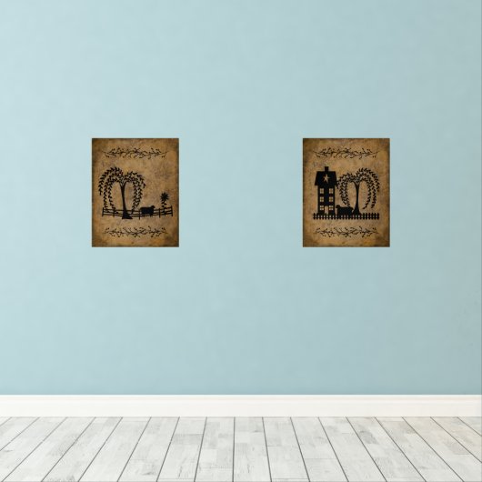 プリムサルトボックスハウスヤナギの木と羊 (ウッドフロア)