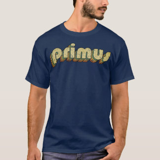 プリムスヴィンテージレインボータイポグラフィスタイル70s tシャツ