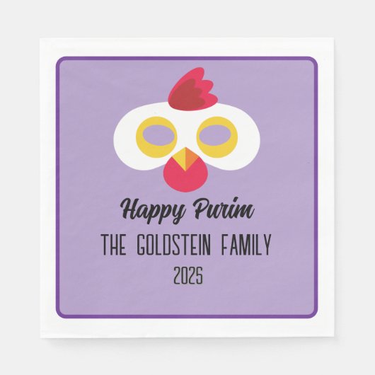 プリムチキンマスク仮装の衣装 スタンダードランチョンナプキン (正面)