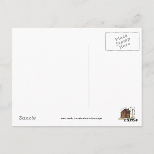 プリムハウス任意の目的のはがき ポストカード (裏面)