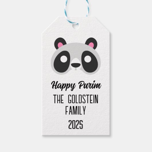 プリムパンダ熊の仮装コスチューム ギフトタグ (正面)