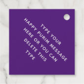 プリムパーソナライズされたスクリプ実在トゴールドフォイルラベル フェイバータグ (裏面)