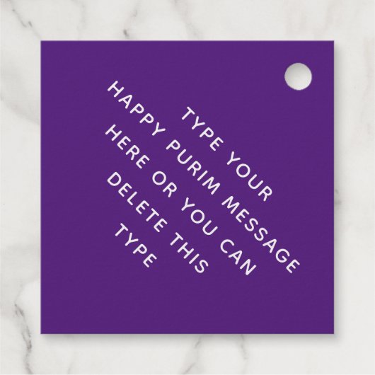 プリムパーソナライズされたスクリプ実在トゴールドフォイルラベル フェイバータグ (裏面)