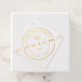 プリムパーソナライズされたスクリプ実在トゴールドフォイルラベル フェイバータグ (箱)