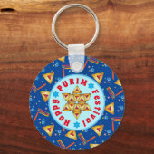 プリムフェスティバルユダヤ教ホリデーギフトハマンタッシェン キーホルダー (正面)