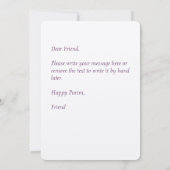 プリムヘブライ語Layehudim Haita - Megillat Esther ノートカード (裏面)