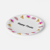 プリムマスカレードハットとハメンタシャン紙プレート ペーパープレート (アングル)