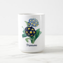 プリムラの花のボタニカル ウォーターカラーマグ コーヒーマグカップ