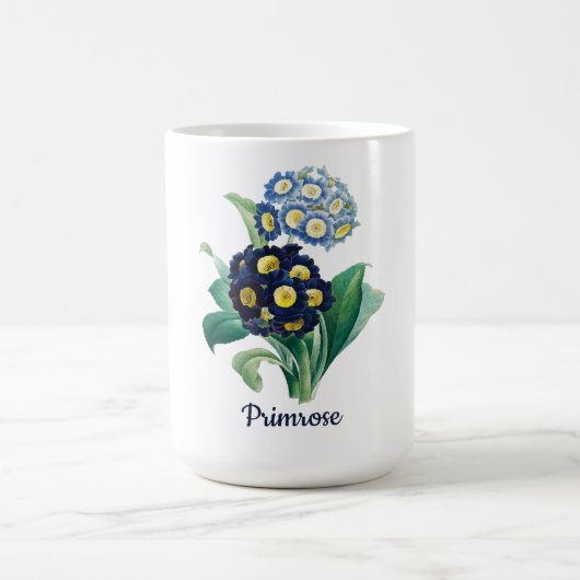 プリムラの花のボタニカル ウォーターカラーマグ コーヒーマグカップ (中央)