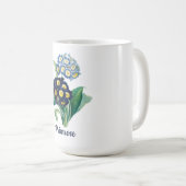 プリムラの花のボタニカル ウォーターカラーマグ コーヒーマグカップ (正面右)