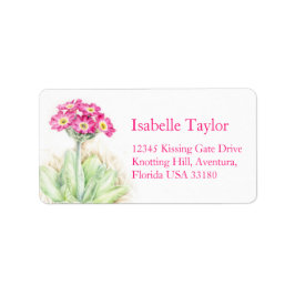 プリムラピンク結婚の花の返信住所 シール