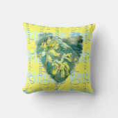 プリムラベリスオンイエローカウスリップハート2デザイン クッション (正面)
