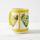 プリムラベリスグリーンハートカウスリップマグ マグカップ (正面左)