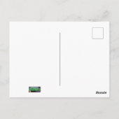 プリムラ・ヴェリス ホットピンク イエロー & グリーン ハーツ ポストカード (裏面)