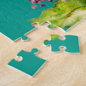 プリムロカラフルーズキュートフローラ春パーソナライズされた ジグソーパズル (側面)