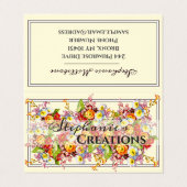 プリムロカラフルーズキュートフローラ春パーソナライズされた 名刺 (外部フラット)