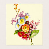 プリムロカラフルーズキュートフローラ春パーソナライズされた 名刺 (内部フラット)