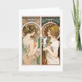 プリムローズとフェザー，ミュシャ カード