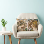 プリムローズとフェザー,ミュシャ ランバークッション (椅子)