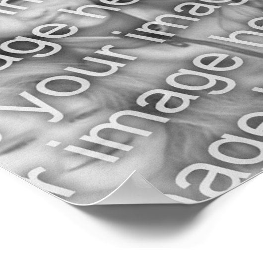 プリムローズの花あなたの写真を追加パーソナライズされた ポスター (角)