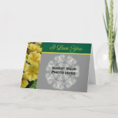 プリムローズの花の写真をカスタマイズ - 愛のメッセージを添えて カード (正面)